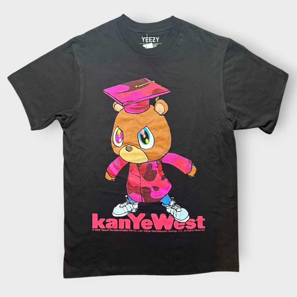 Kanye West Graduation Bear T-Shirt Black Takashi Murakami Yeezy Medium New